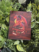 8.5 x 11 HANDMADE SPIRAL NOTEBOOK: Gideon the Book Dragon Acornandcrowstudio