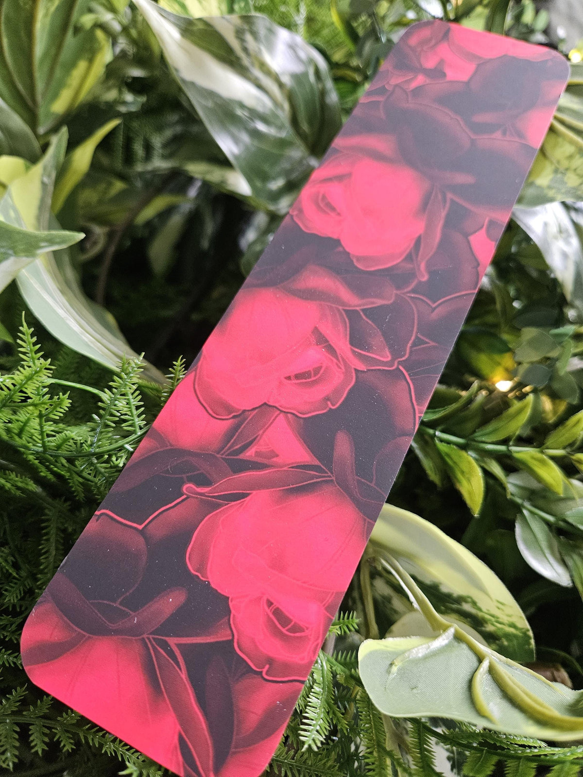 BOOKMARK: Dark Red Roses Acornandcrowstudio